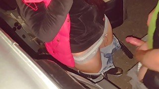 Cum in my panties after sex in the parking lot