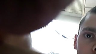 Dude sets up a cam and captures his gf sucking his cock and swallowing the load