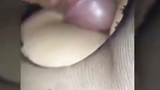 Cumshot in my pantyhose Wife ass and foot