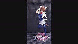 Cumshot in the whole body of the uniform miku-nyan of the cat mingy eyeglasses (Figure)