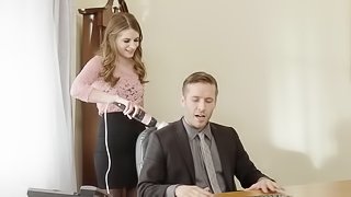 Pervy Boss Fucks Sexy Office Assistant Alice March