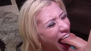 hot blonde sucks the cock in extreme manners