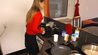 AMATEUREURO - Horny German Housewife Cheats And Fucks Cleaning Man