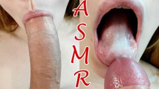 ASMR / fucked her in the mouth. Cum in the mouth of a schoolgirl.