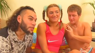 Enjoy watching this hot MMF threesome banging and hot oral sex