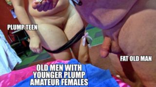 Older men with younger plump females