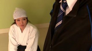 Dazzling Japanese young harlot Marin Natsukaze is sucking dick