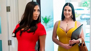 Dark-haired hotties Angela White and Gianna Dior are getting fucked