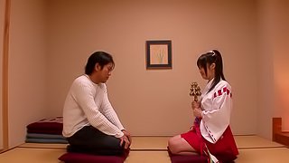 Vivacious Japanese cowgirl getting her hairy pussy pounded hardcore