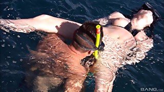Amazing underwater scuba sex for dirty MILF Sabine Mallory
