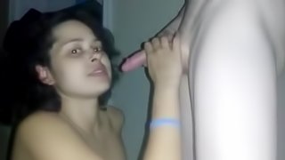 Sloppy Facial After She Licked His Hard Penis