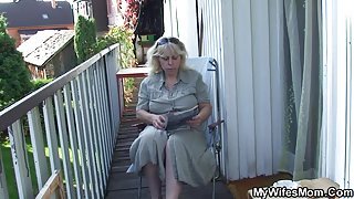Fucking old mother in law outside