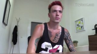   DIRTY SCOUT 141 -  Tattooed Punk Gets A Good Sum Of Cash To Get Ass Fucked By An Agent