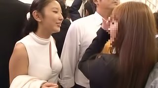 It doesn't matter that this lovely Asian babe is in public