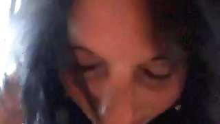 Chubby spanish girl pov blowjob, doggystyle and missionary sex with a cumshot on her hairy pussy.