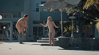 Nude blonde Emma Starletto seduced a stranger and gets fucked