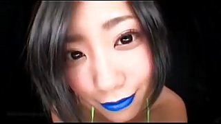 Japanese Blue Lipstick (Spitting-Fetish)