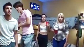College Party Turns into Group Sex orgy