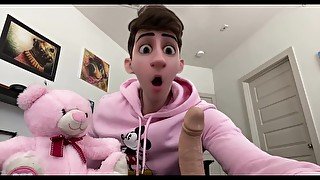 Cute Disney Cartoon Boy Sucks on a Dildo