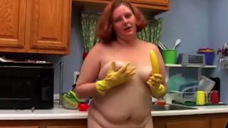 Hot and horny chubby housewife has a good wank