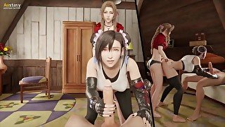 Tifa Fucked By Aerith With Strap On While Jacking You Off (POV)