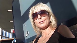 Blonde MILF pornstar Alysha in a gangbang