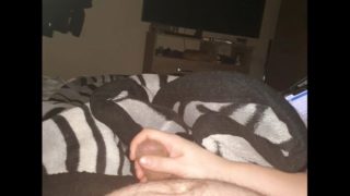 Step mom make step son cum in 20 seconds while watching porn 