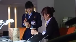 Amateur Japanese chick is into a wild threesome sex