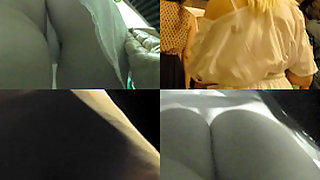 Upskirt footage of bubble ass of girl in g-string