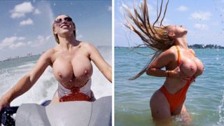BANGBROS - Big Tits Blonde Rides Waves And Cock At The Beach