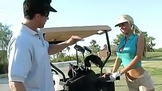 Busty Golf Player Gets Pounded On The Grassy Meadows