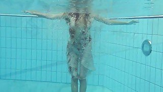 Lucy Gurchenko Strips her sexy suit in swimming pool
