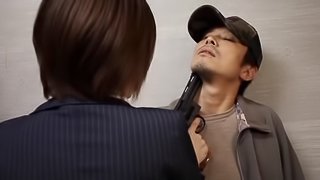 Sayuki Kanno gets seduced by a robber and gives him a blowjob