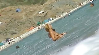 Hidden beach camera is hunting for sexy nudist girls shots
