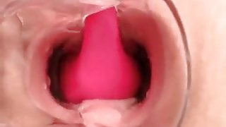 Close up of inside wet jucy pussy POV