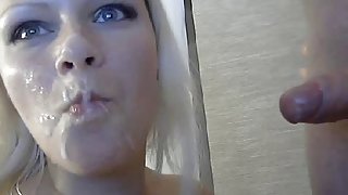 Getting nasty, sucking rod in amateur allure facial vid