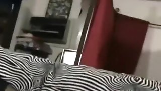 Skater guy makes a sextape with his gf on the sofa