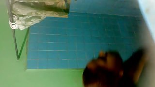 Hidden shower cam gets hot ebony all wet and soapy