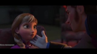 Princess Anna gets fucked by the witcher in the toilet of the castle | disney princess