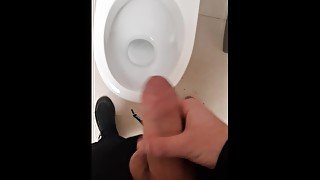 Fast Cum in Public Toilet