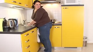 Super fat lady Ivana A is loving that huge penis