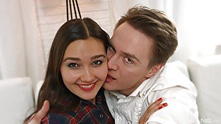 Slender Russian girlfriend Tera Gold moans during passionate sex