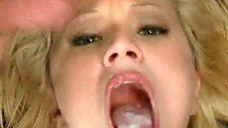 Tons of cum shot in her mouth