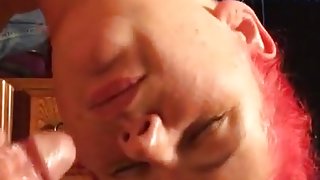 Amateur red head wife blowjob