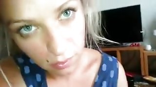 Beautiful eyes eating sperm