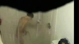 My sister masturbating and cumming in shower