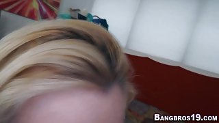 Blonde teen pounded hard