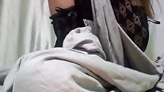 Tiny Pinay Teen Slut in Black Lingerie Teases &amp; Flexes BDSM Markings on Her Big Butt