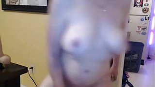 Lady gets herself off then takes a load in her mouth