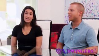 Popping boners during interview to start the orgy